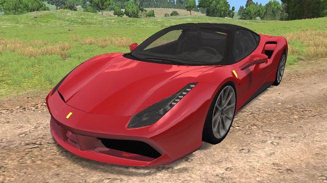 Мод Ferrari 488 GTB v1.0 для BeamNG (v0.13)