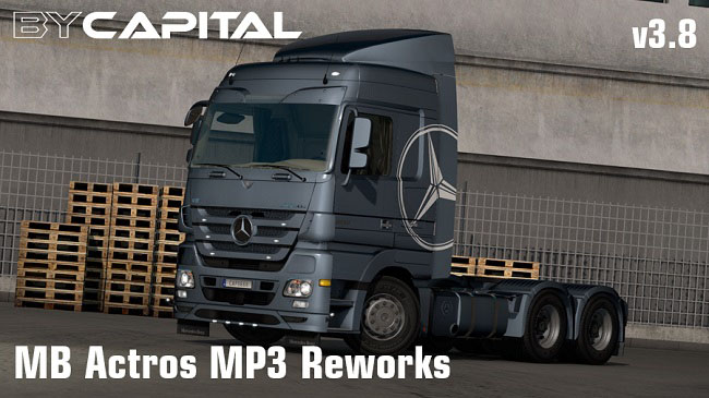 Мод Mercedes-Benz Actros MP3 Reworks v3.8 для ETS 2 (1.32.x)