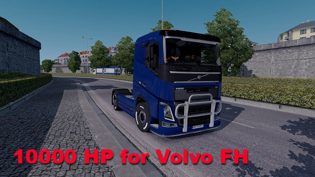Мод двигатель 10000 л.с. для Volvo FH v1.0 для ETS 2 (1.32.x)
