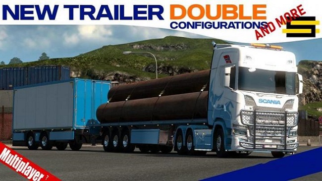 Мод Trailer Double Configurations (owned) v1.1 для ETS 2 (1.32.x)