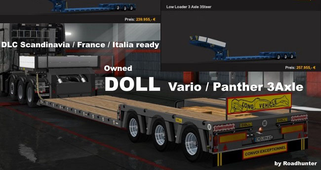 Мод Doll 3 Axle Owned Trailer v8.0 для ETS 2 (1.36.x)