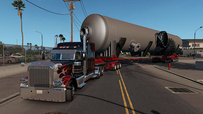 Мод Oversize Owned Dolly Trailer (9 axles with steer axles) v1.0 для ATS (1.32.x)
