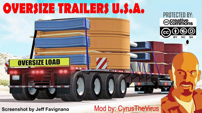 Мод Oversize Trailers U.S.A v1.1 для ATS (1.33.x)