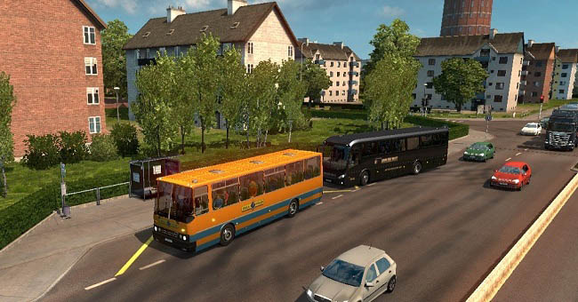 Мод Автобусы на остановках v1.6 для ETS 2 (1.33.x)