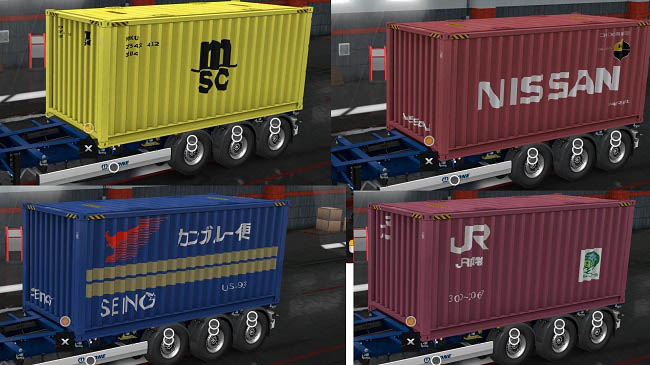 Мод Real Company Container Trailers v1.21 для ETS 2 (1.38.x)