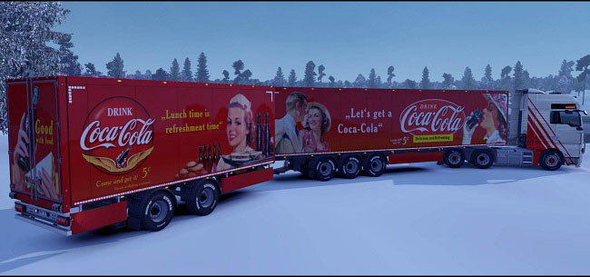 Мод Vintage Coca Cola Skins for Owned Trailers для ETS 2 (1.33.x)