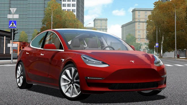 Мод Tesla Model 3 2018 для City Car Driving (1.5.9.2)