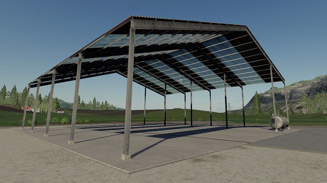 Мод Shed with paved floor + transparent roof v1.0.0.1 для FS19 (1.2.x)