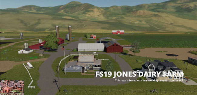 Карта Jones Dairy Farm v1.2 для FS19 (1.2.x)