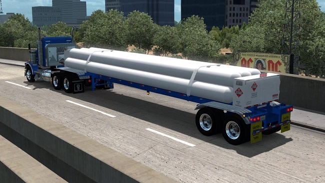 Мод CNG Tube Trailer 7 Tubes ISO 48FT Ownable v2.0 для ATS (1.36.x)