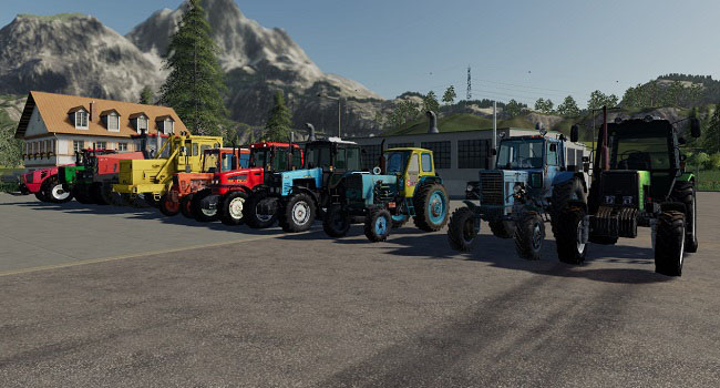 Мод Пак Русских тракторов v1.0 для Farming Simulator 2019 (1.2.x)