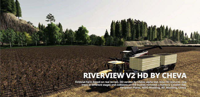 Карта Riverview v2 HD by Cheva v0.0.3a для FS19 (1.2.x)