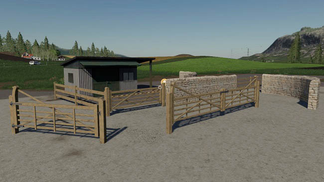 Мод Wooden Gates Fences And Stone Walls v1.0 для FS19 (1.2.x)