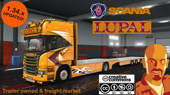 Мод Scania Lupal для Euro Truck Simulator 2 (1.46.x)