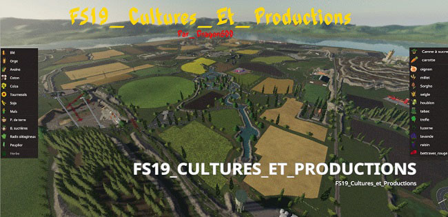 Карта Cultures et Productions v3.0 для FS19 (1.5.x)