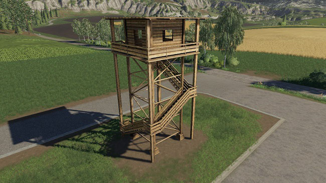 Мод Observation Tower v1.0 для FS19 (1.3.x)