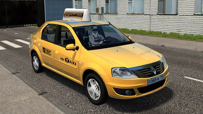 Мод Renault Logan Taxi для City Car Driving (1.5.9)