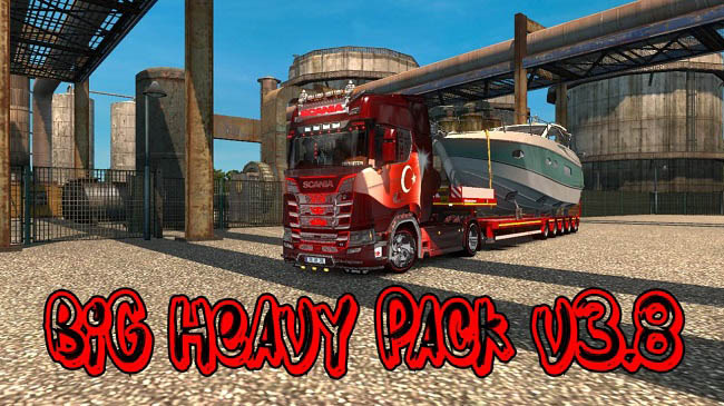 Мод прицепы Big Heavy Pack v3.8 для ETS 2 (1.34.x)