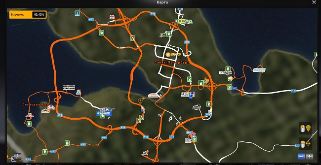 Мод Фикс для карты RusMap 1.8.1 и DLC Baltic v1.0 для Euro Truck Simulator 2 (1.34.x)