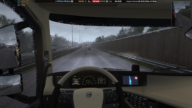 Мод Heavy Realistic Rain v2.7.0 для ETS 2 (1.36.x)