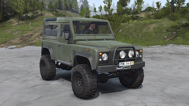 Мод Мод Land Rover Defender D90 TD5 Army для ST: MudRunner