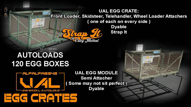 Мод Iconik UAL Egg Crates v1.0 для FS19 (1.3.x)