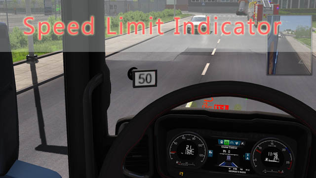 Мод Speed Limit Indicator для ETS 2 (1.34.x)