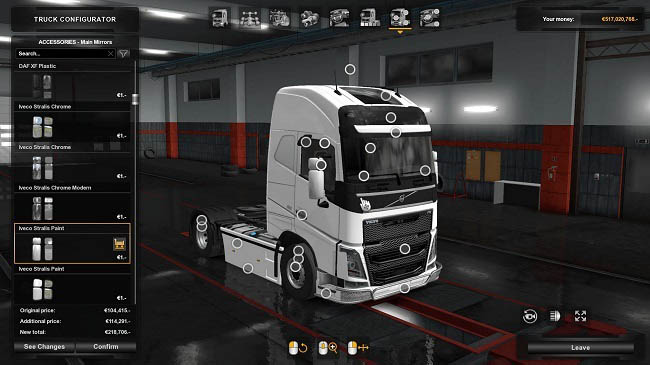 Мод Extrem Customization Unlock All Part For All Truck 1.35.x для ETS 2 (1.35.x)