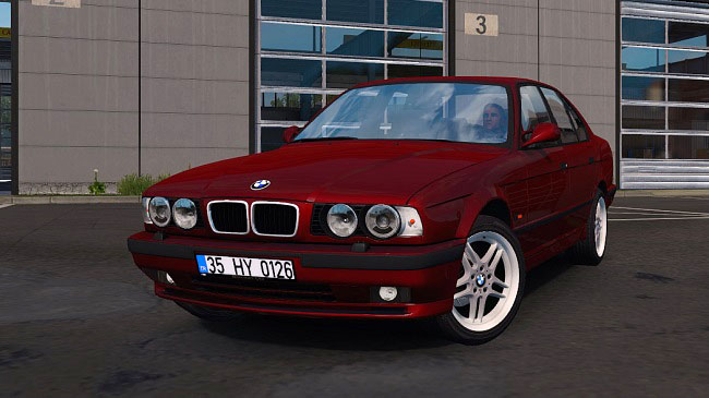 Мод BMW E34 M5 для Euro Truck Simulator 2 (1.35.x)