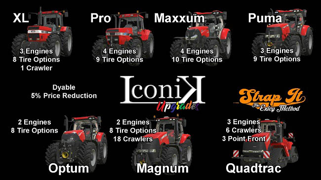 Мод Iconik Case Tractors v1.0 для FS19 (1.4.x)