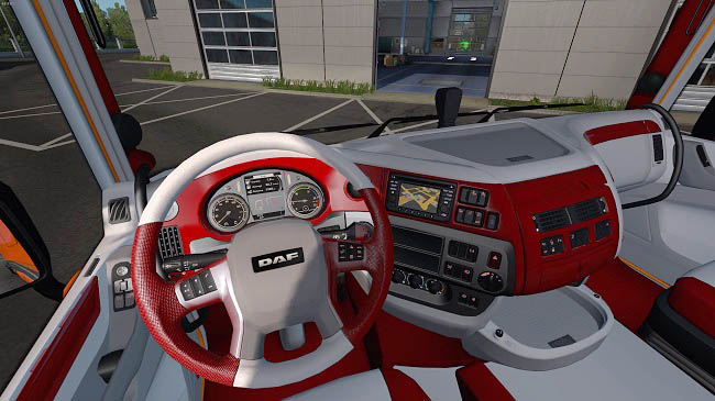 Мод DAF Euro6 Red and White interior v1.0 для ETS 2 (1.35.x)
