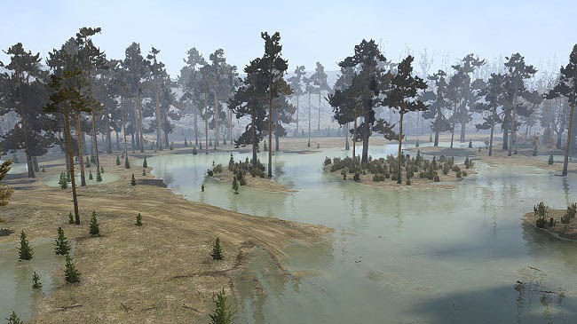 Карта "Разлив обошёл стороной" v1.0 для Spintires: MudRunner