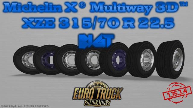 Мод BigT Michelin X Multiway3D v1.3 для ETS 2 (1.46.x)