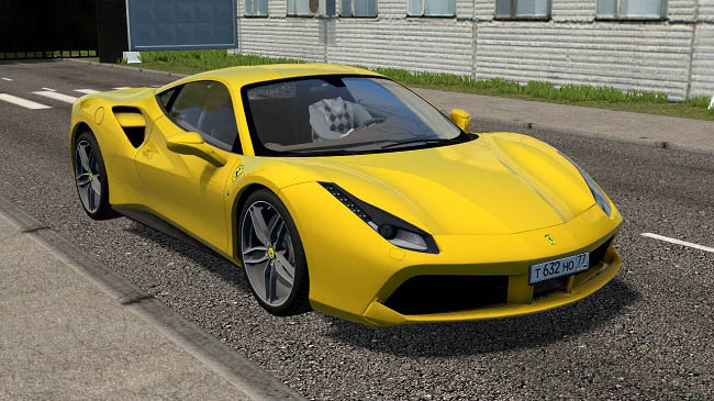 Мод Ferrari 488 GTB для City Car Driving (1.5.9.2)
