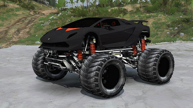 Мод Lamborghini Sesto Monster v1.0 для Spintires: MudRunner