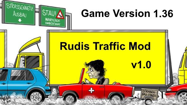 Мод Rudis Rush Hour v1.6 для ETS 2 (1.38.x)