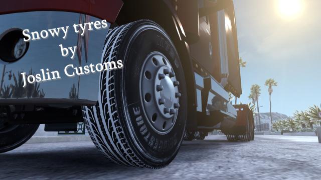 Мод Snowy Truck/Trailer Tires v1.0 для ETS 2 и ATS (1.36.x)