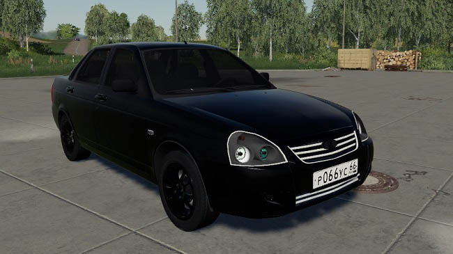 Мод Lada Priora Sedan Black v1.1 для FS19 (1.5.x)
