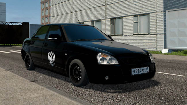 Мод Lada 2170 Black Edition для City Car Driving (1.5.9.2)