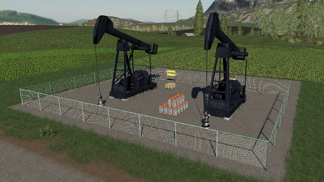 Мод Crude Oil Derrick Resinery v1.1 для FS19 (1.5.x)
