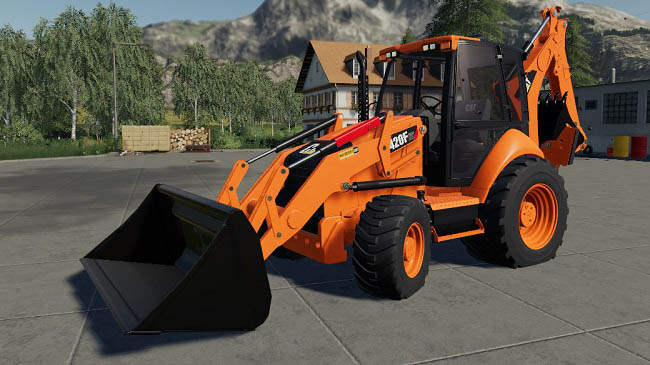 Мод Catterpillar Backhoe loader 420F2 v1.5 для FS19 (1.5.x)