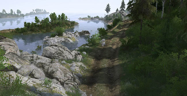 Карта "За лесом - за реку" для Spintires: MudRunner