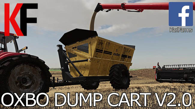 Мод Oxbo High Tip Dump Cart v2.0 для FS19 (1.5.x)