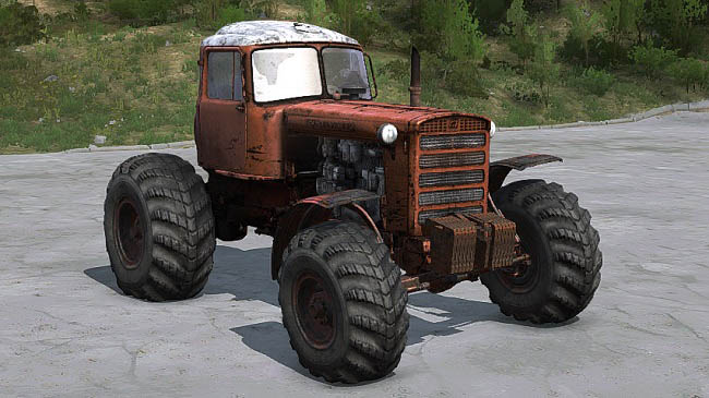 Мод Нечто 5 ДТ-75 колёсный обновлённый v1.0 для Spintires: MudRunner
