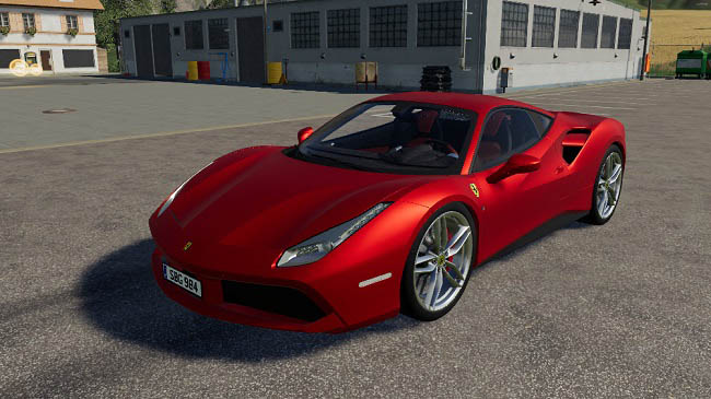 Мод Ferrari 488 GTB v1.0 для FS19 (1.5.x)