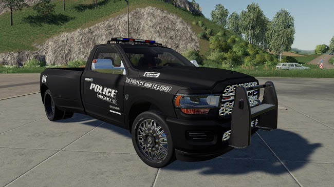 Мод Dodge Hell Truck Police Edition v1.0 для FS19 (1.5.x)