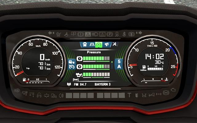 Мод Scania 2016 S & R Dashboard Computer v1.9 для ETS 2 (1.44.x)