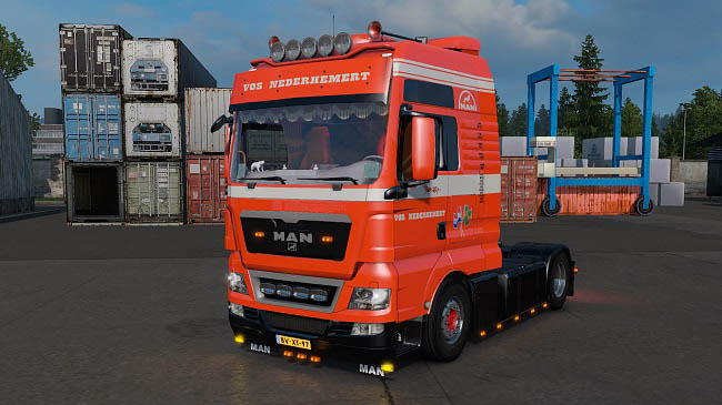 Мод Man TGX Vos Nederhemert & Krone Trailer для ETS 2 (1.37.x)