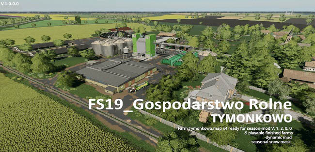 Карта Gospodarstwo Rolne Tymonkowo v2.0.0.0 для FS19 (1.6.x)