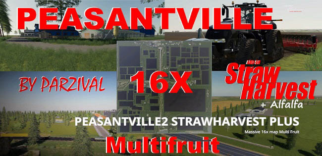 Карта Peasantville 2 16X Production v3.4 Final для FS19 (1.7.x)